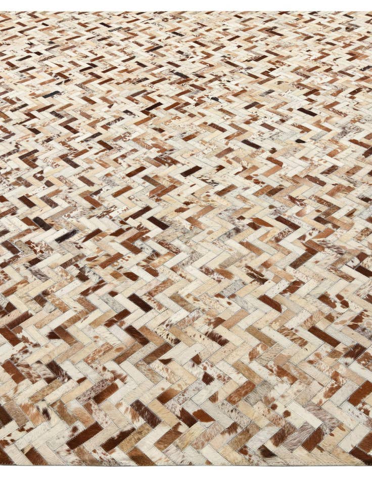 Detail image of 8' 3 x 10' Cowhide Leather Rug