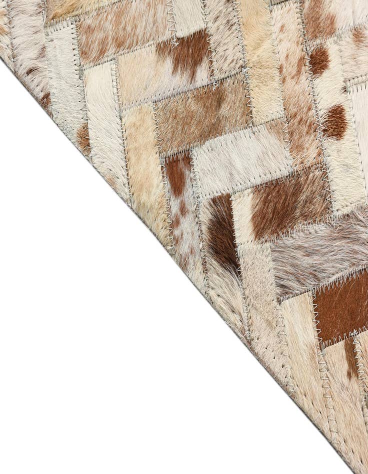 Detail image of 8' 3 x 10' Cowhide Leather Rug