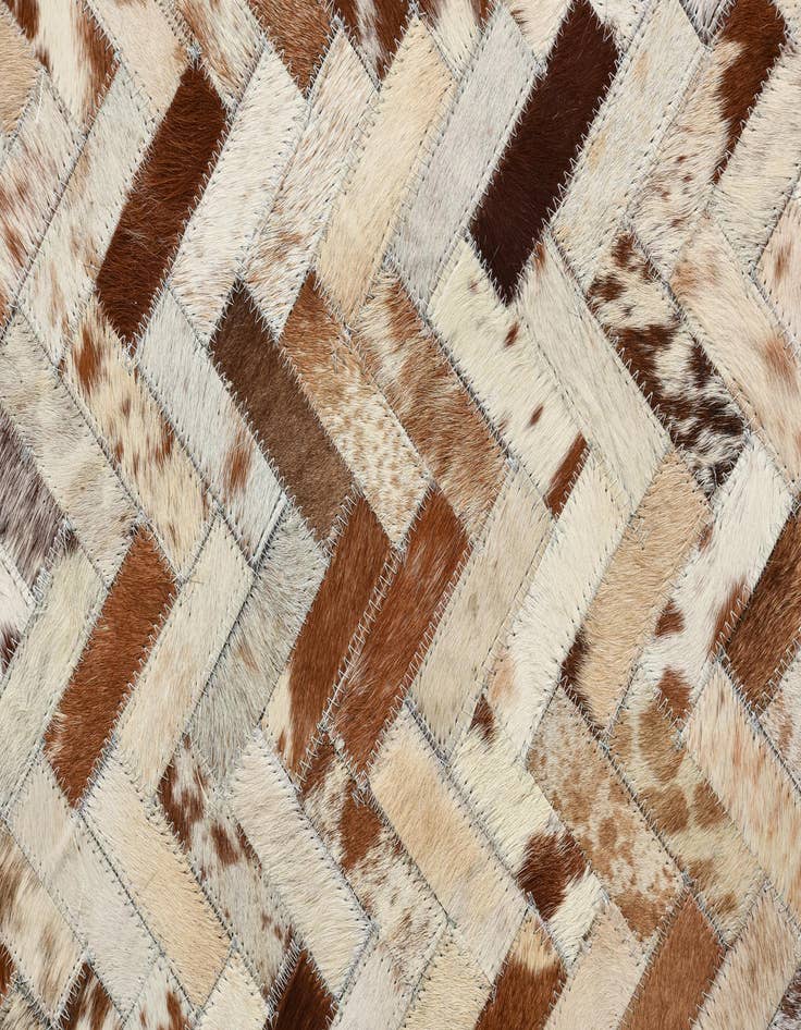 Detail image of 8' 3 x 10' Cowhide Leather Rug