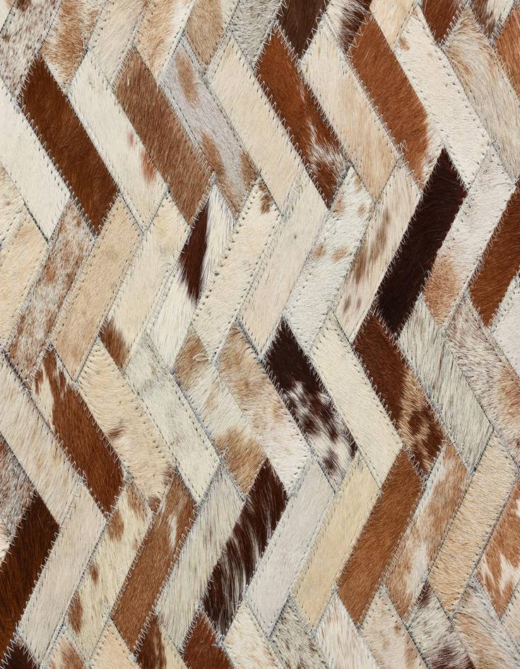 Detail image of 8' 3 x 10' Cowhide Leather Rug