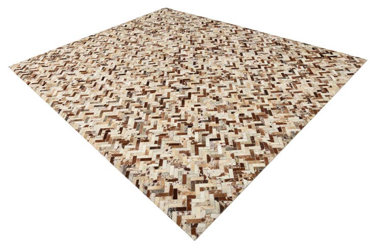 Detail image of 8' 1 x 10' Cowhide Leather Rug
