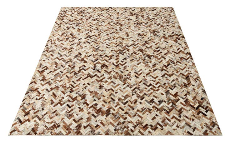 Detail image of 8' 1 x 10' Cowhide Leather Rug