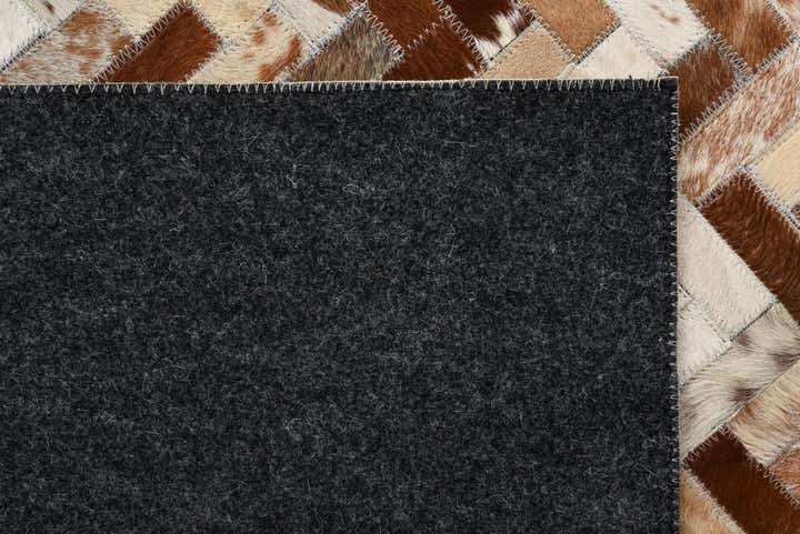 8' 1 x 10' Cowhide Leather Rug