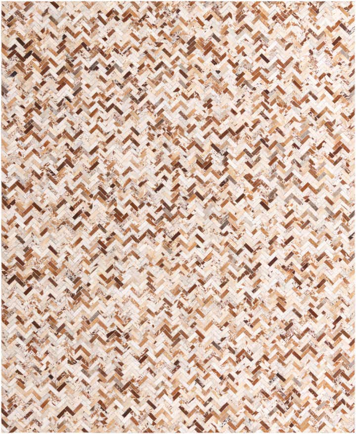 8' 1 x 10' Cowhide Leather Rug