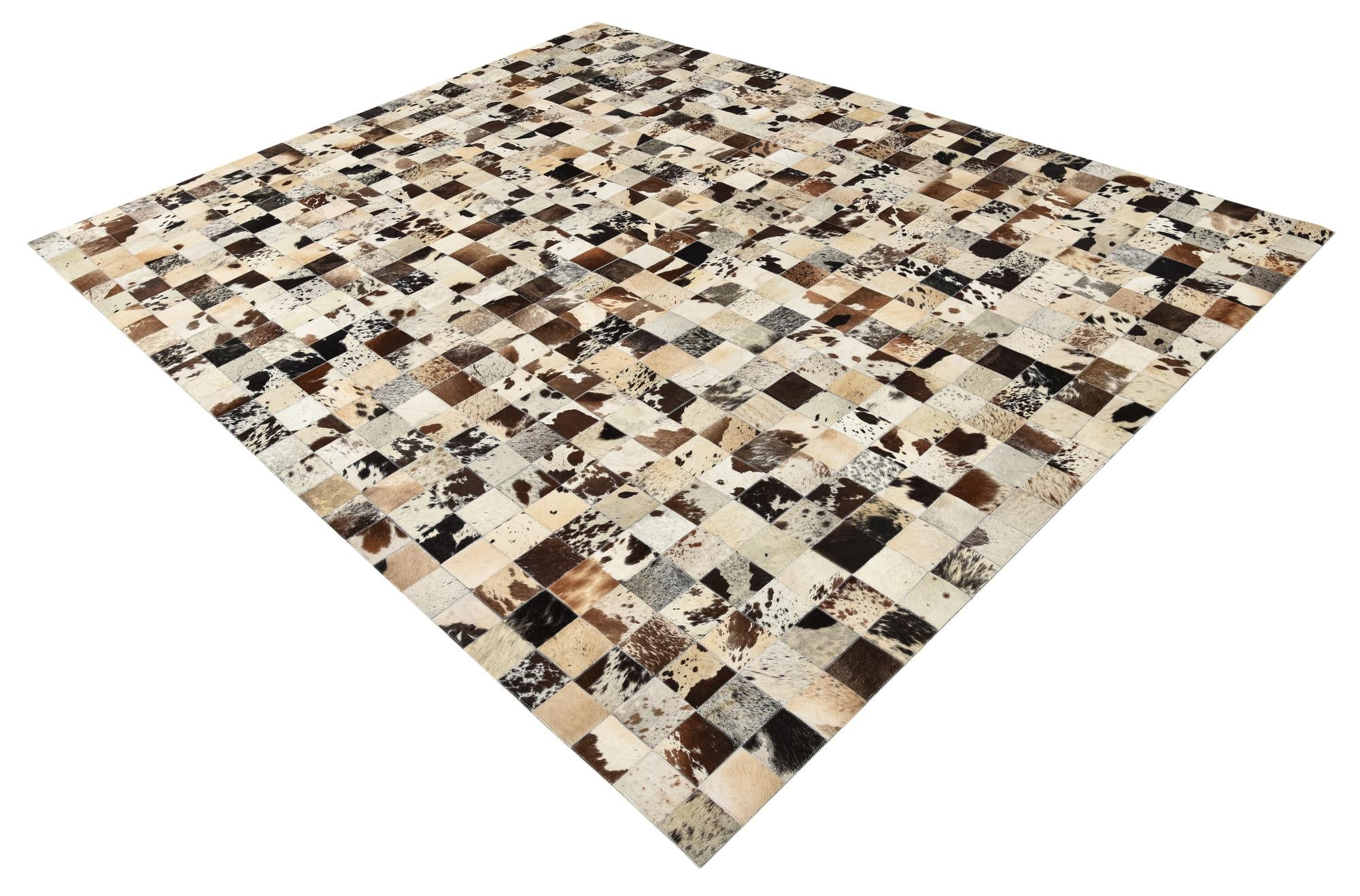 8' x 9' 10 Cowhide Leather Rug