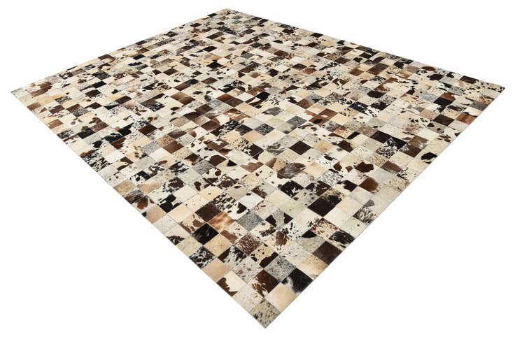 Detail image of 8' x 9' 10 Cowhide Leather Rug
