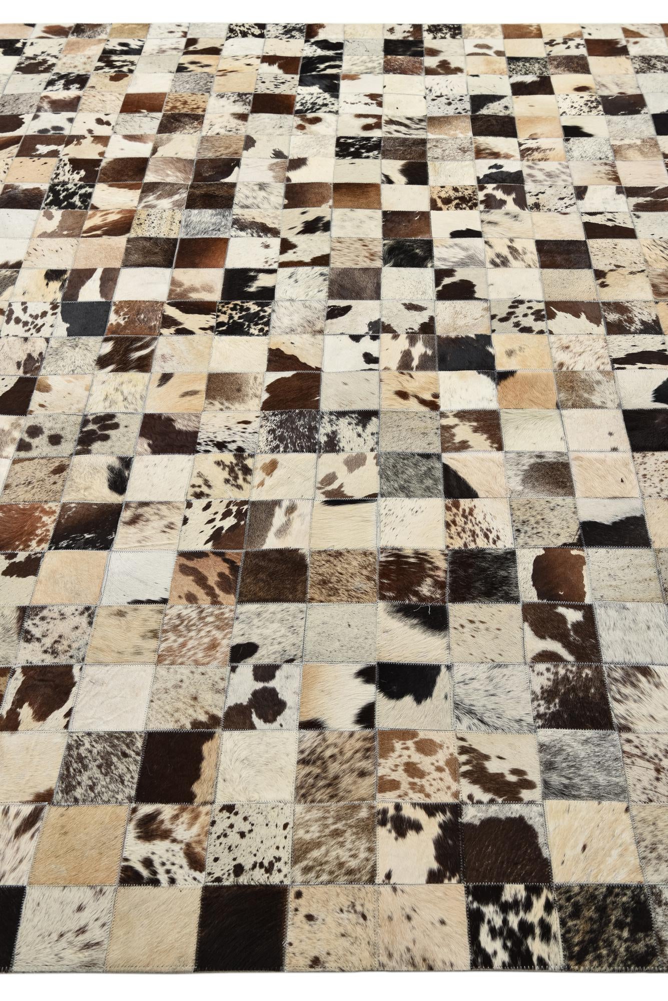 8' x 9' 10 Cowhide Leather Rug