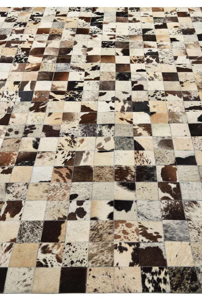 8' x 9' 10 Cowhide Leather Rug
