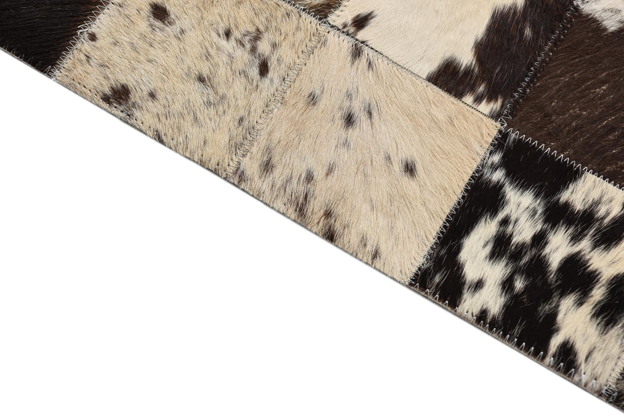 8' x 9' 10 Cowhide Leather Rug