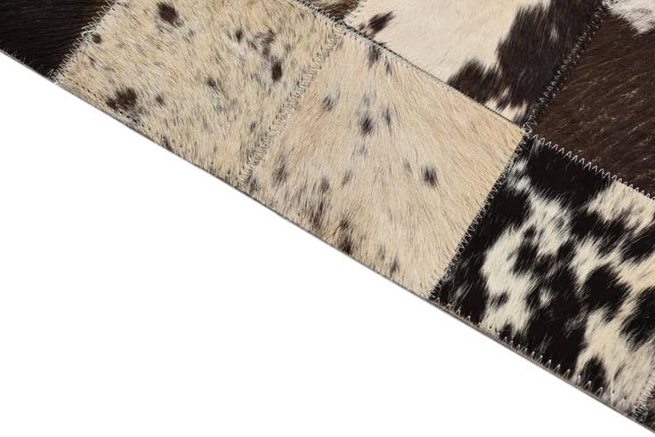 Detail image of 8' x 9' 10 Cowhide Leather Rug