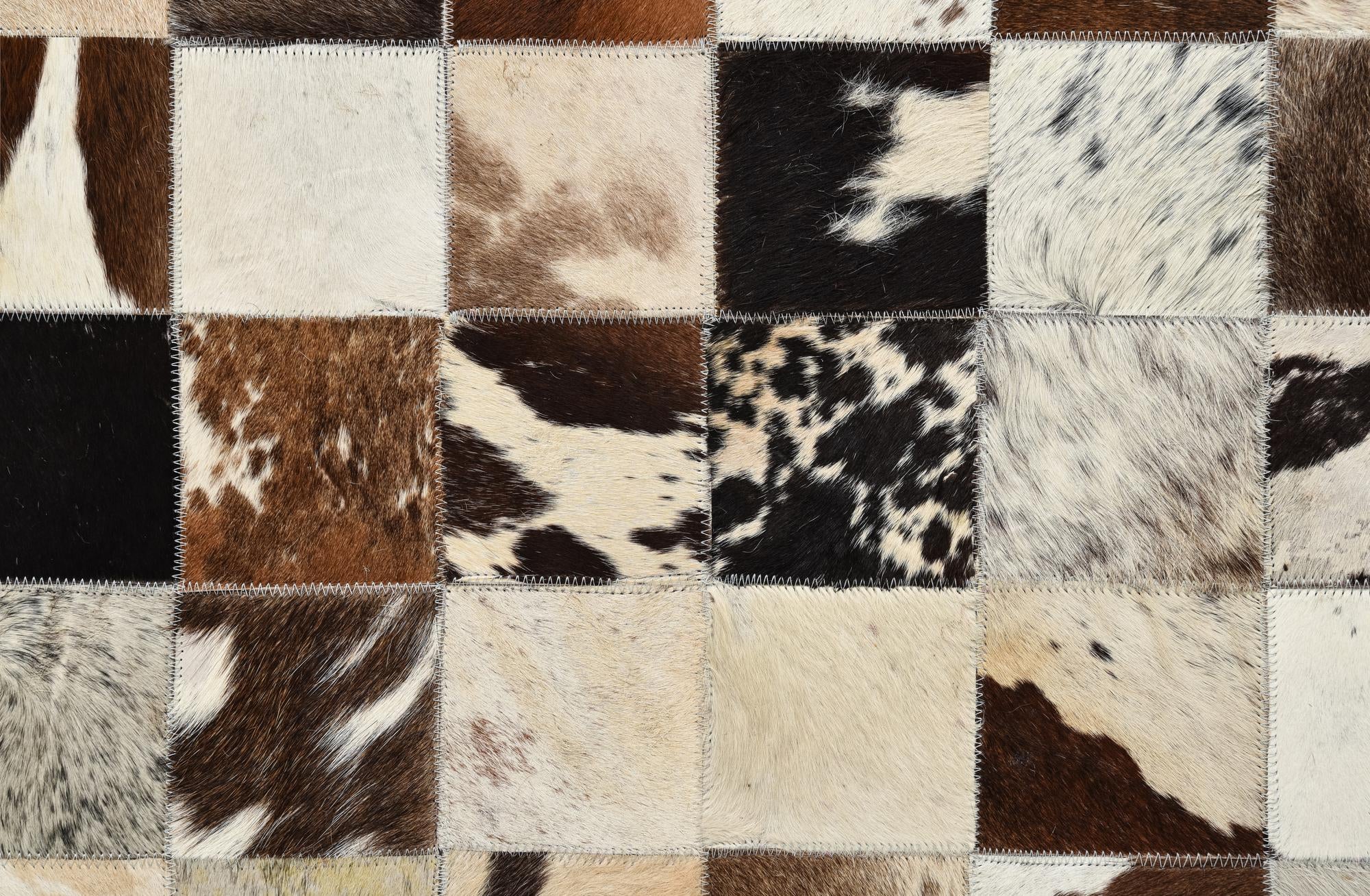 8' x 9' 10 Cowhide Leather Rug