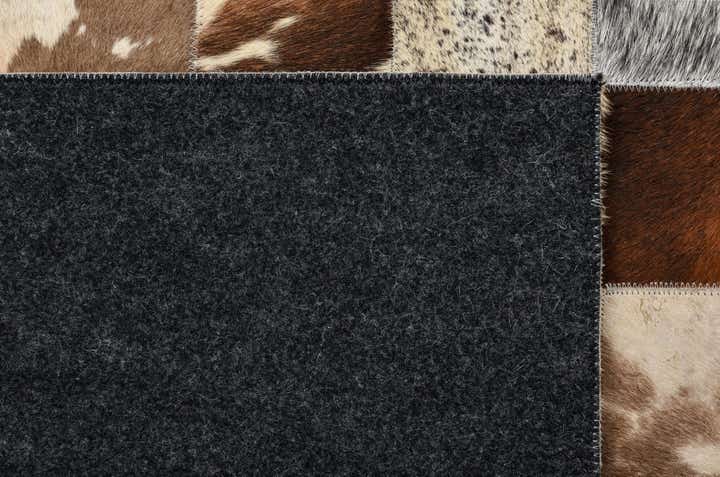 8' x 9' 10 Cowhide Leather Rug