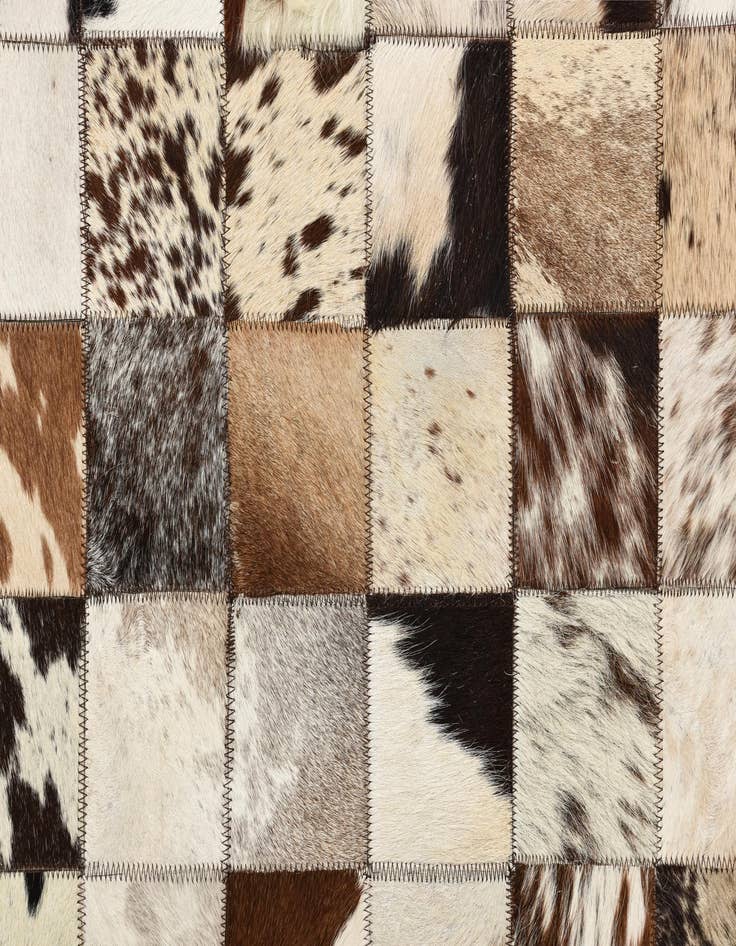 Detail image of 8' x 10' Cowhide Leather Rug