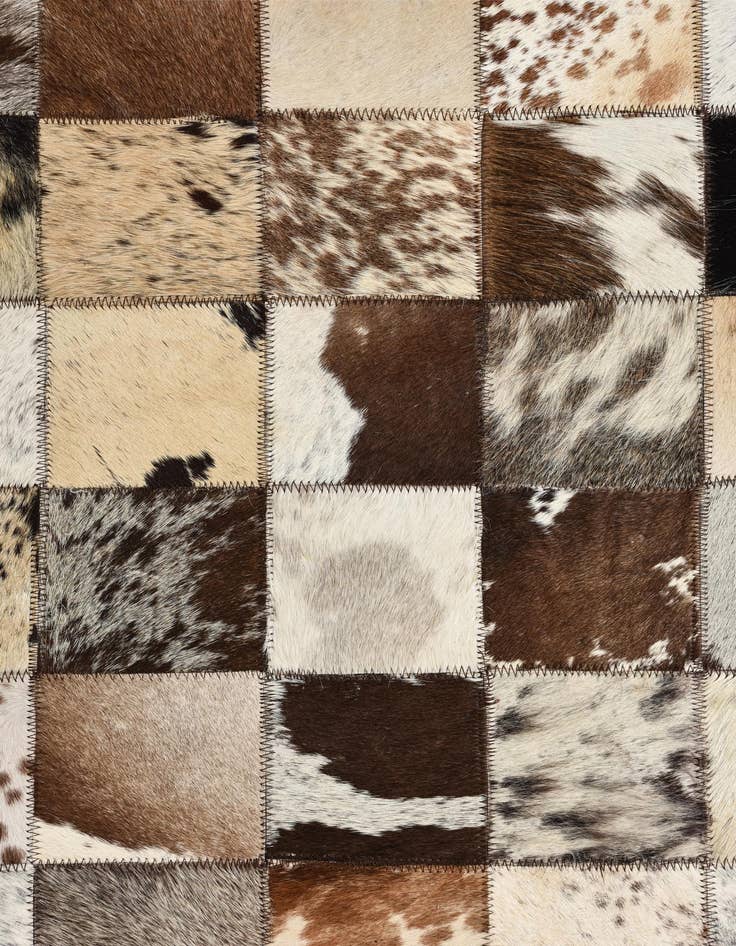 Detail image of 8' x 10' Cowhide Leather Rug