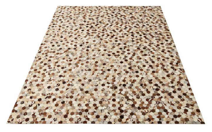 8' x 10' Cowhide Leather Rug