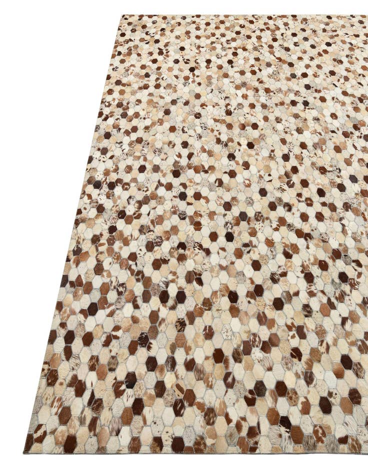 Detail image of 8' x 10' Cowhide Leather Rug