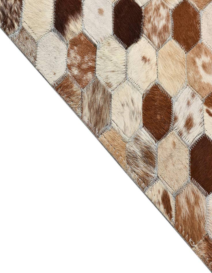 Detail image of 8' x 10' Cowhide Leather Rug
