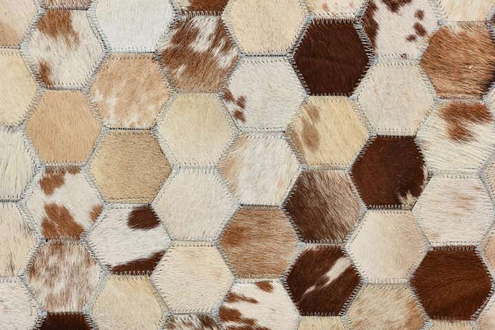 8' x 10' Cowhide Leather Rug