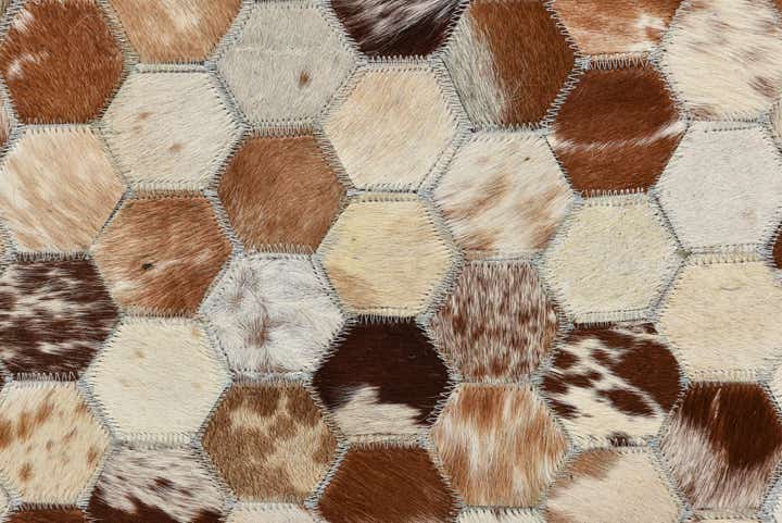 8' x 10' Cowhide Leather Rug