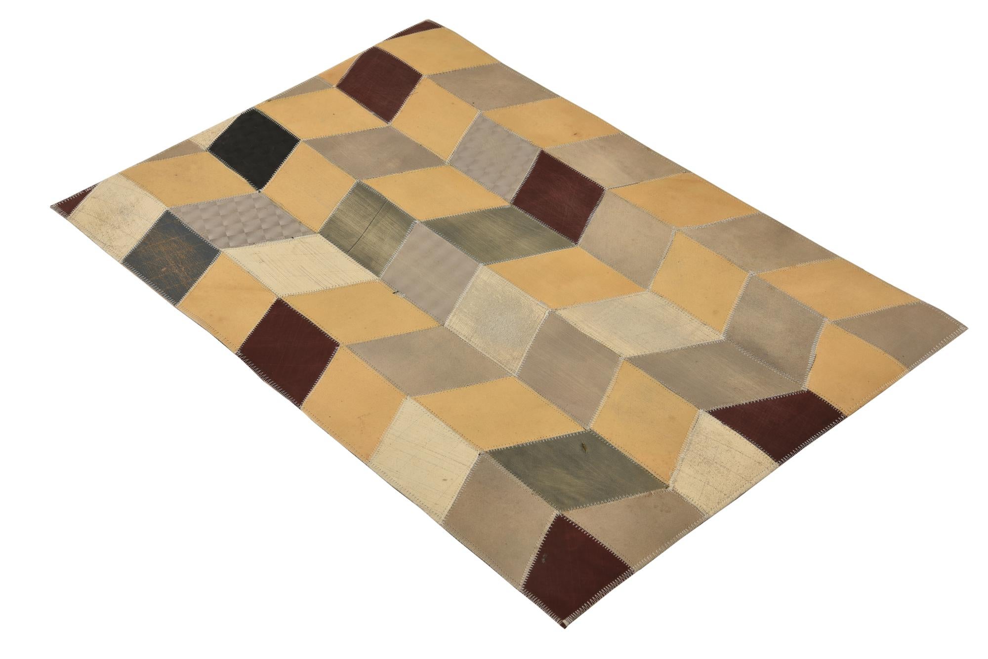 2' x 3' Cowhide Leather Rug