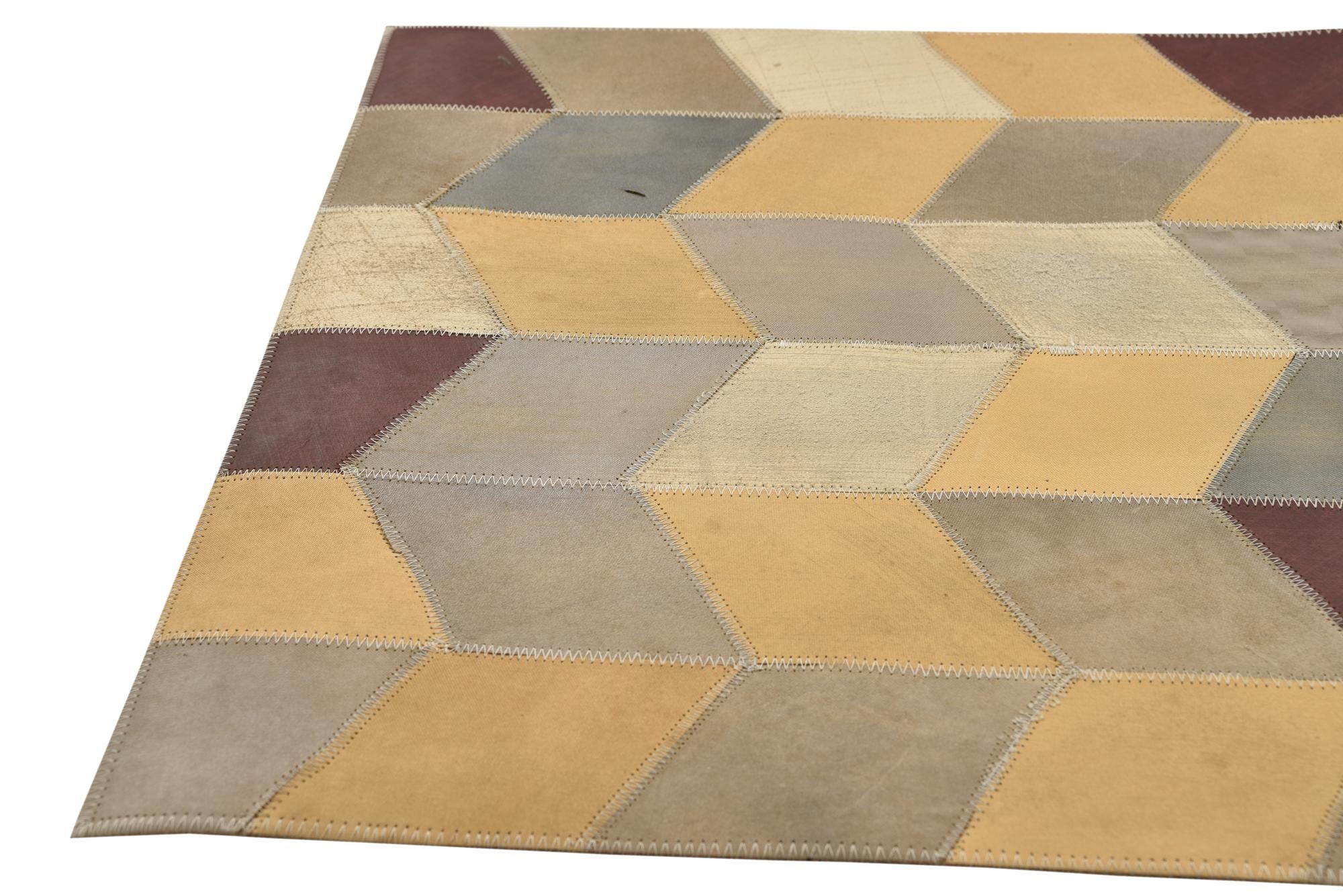 2' x 3' Cowhide Leather Rug