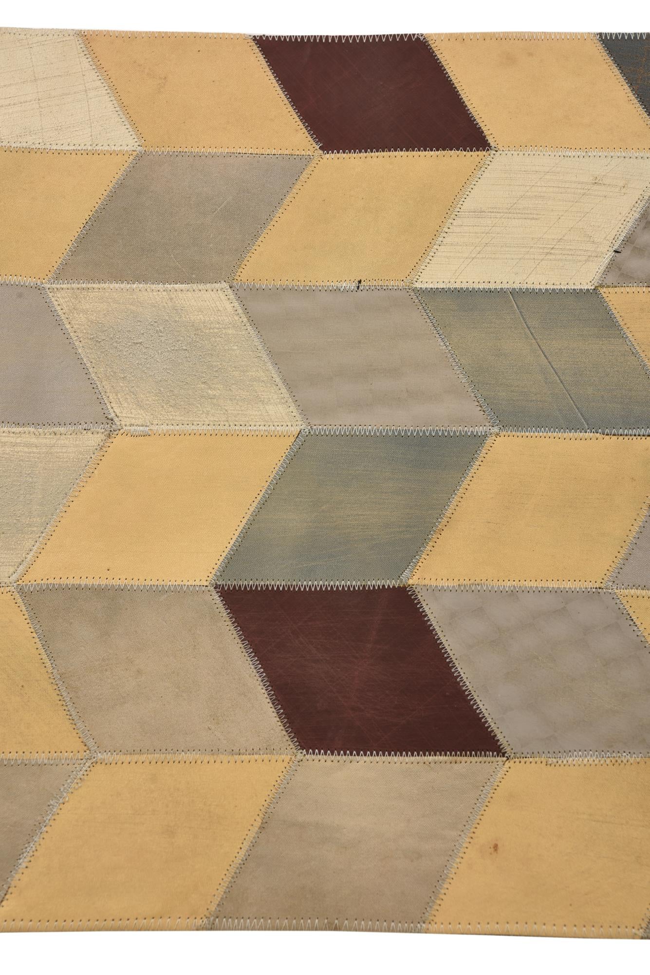 2' x 3' Cowhide Leather Rug