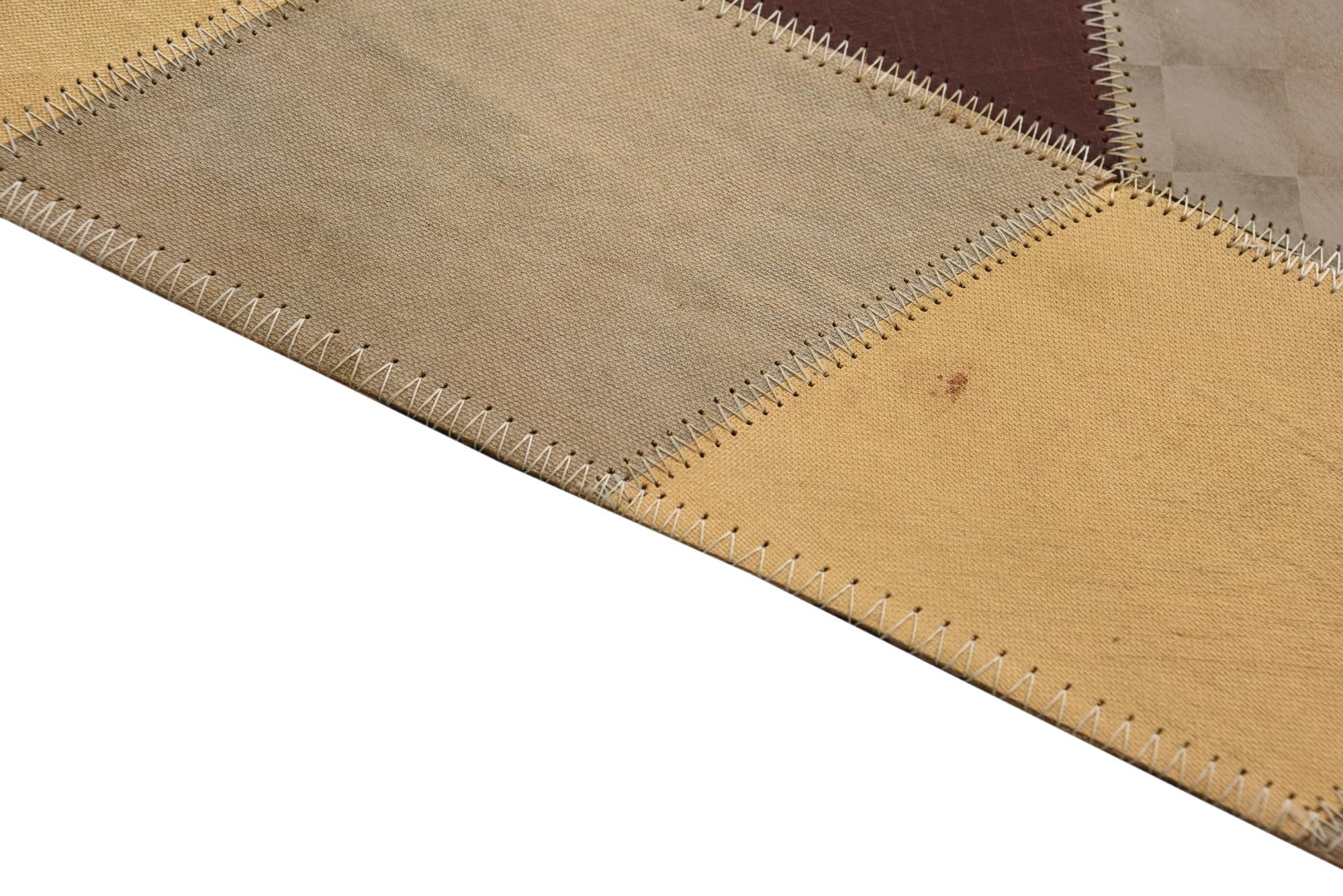 2' x 3' Cowhide Leather Rug