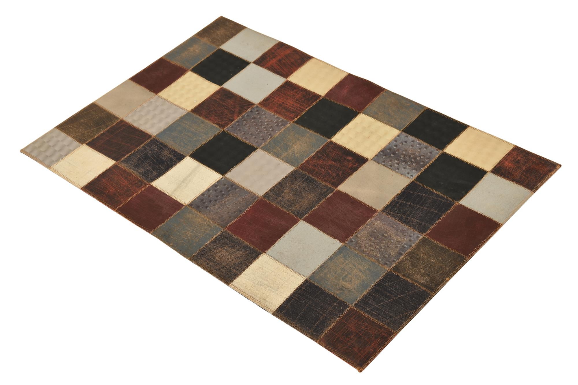 2' x 3' Cowhide Leather Rug