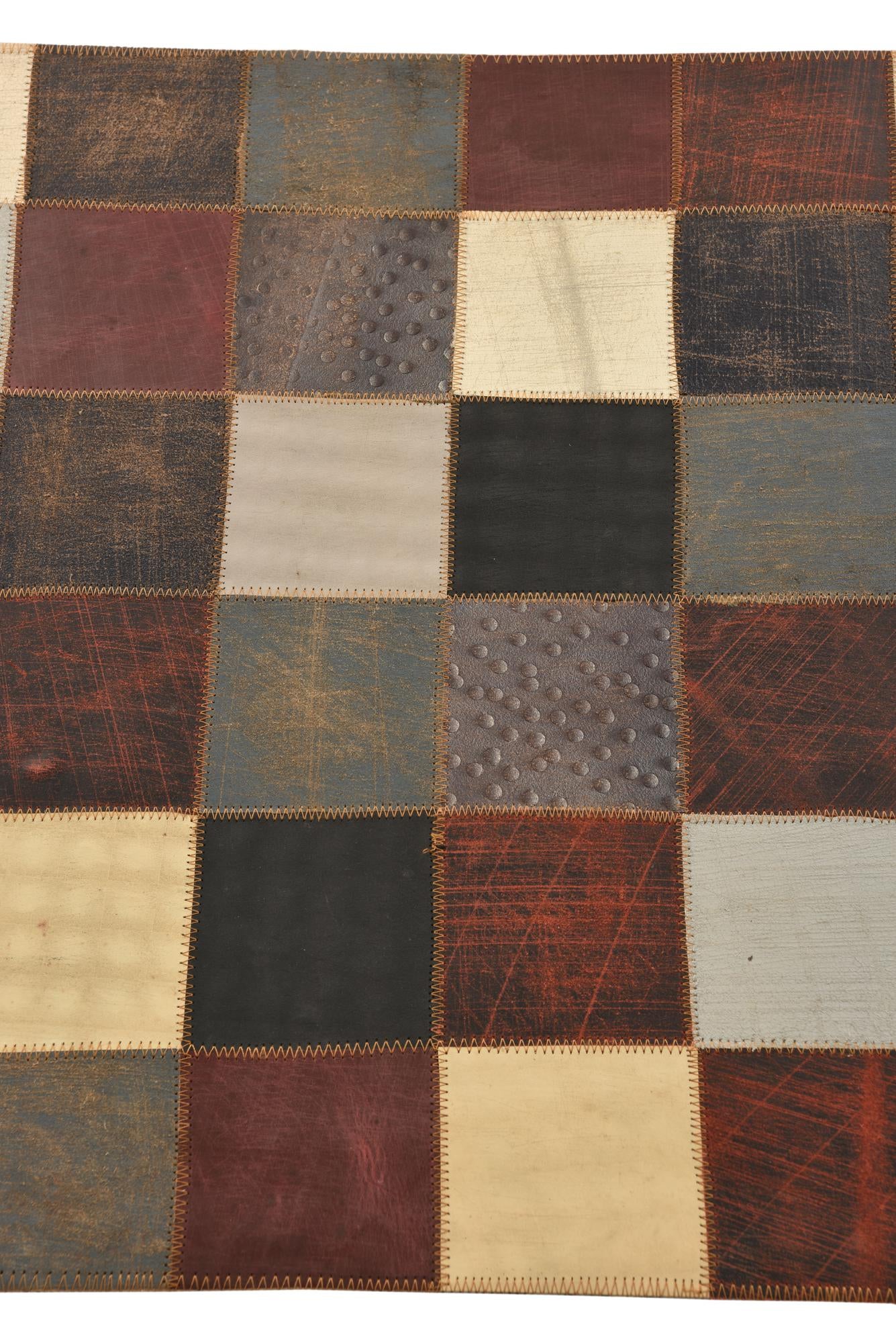 2' x 3' Cowhide Leather Rug