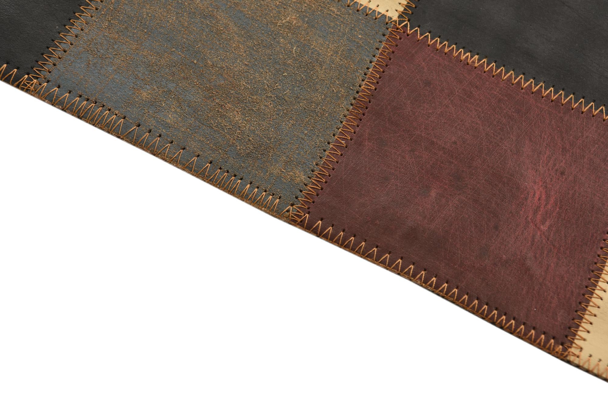 2' x 3' Cowhide Leather Rug