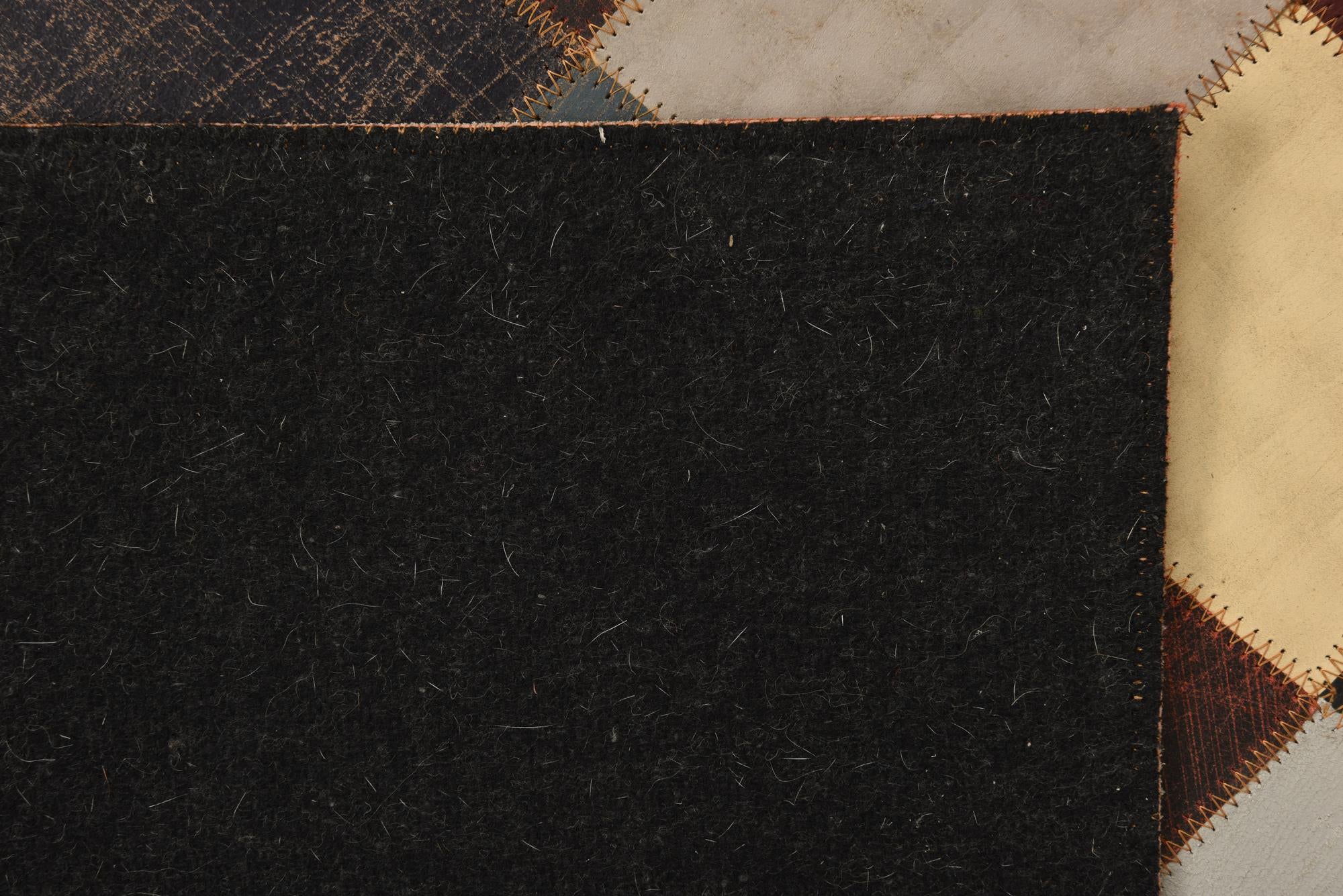 2' x 3' Cowhide Leather Rug
