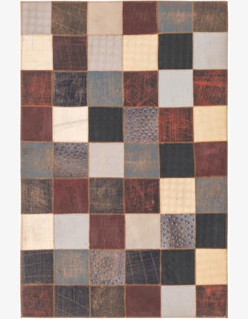 2' x 3' Cowhide Leather Rug