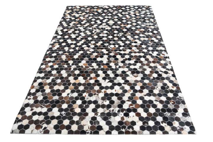 5' 1 x 8' Cowhide Leather Rug