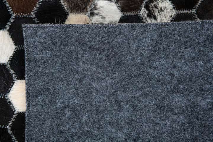 5' 1 x 8' Cowhide Leather Rug