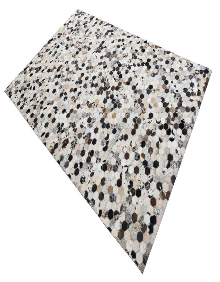 Detail image of 5' 1 x 8' Cowhide Leather Rug