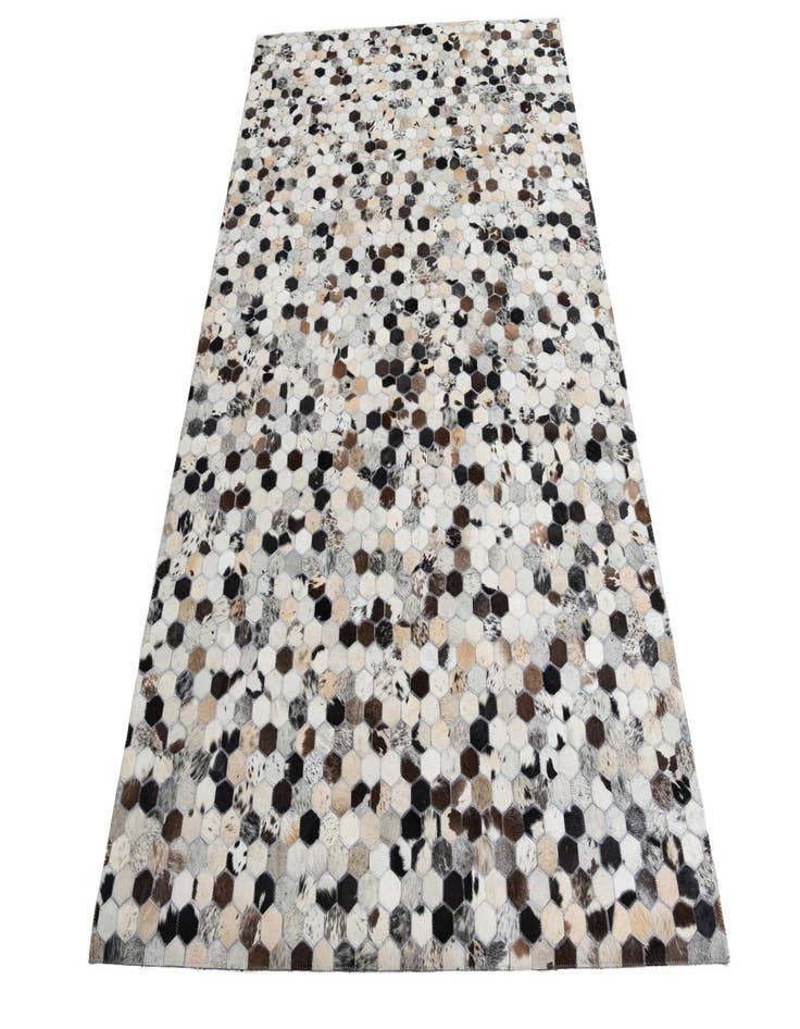 Detail image of 5' 1 x 8' Cowhide Leather Rug