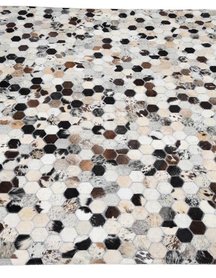 Detail image of 5' 1 x 8' Cowhide Leather Rug