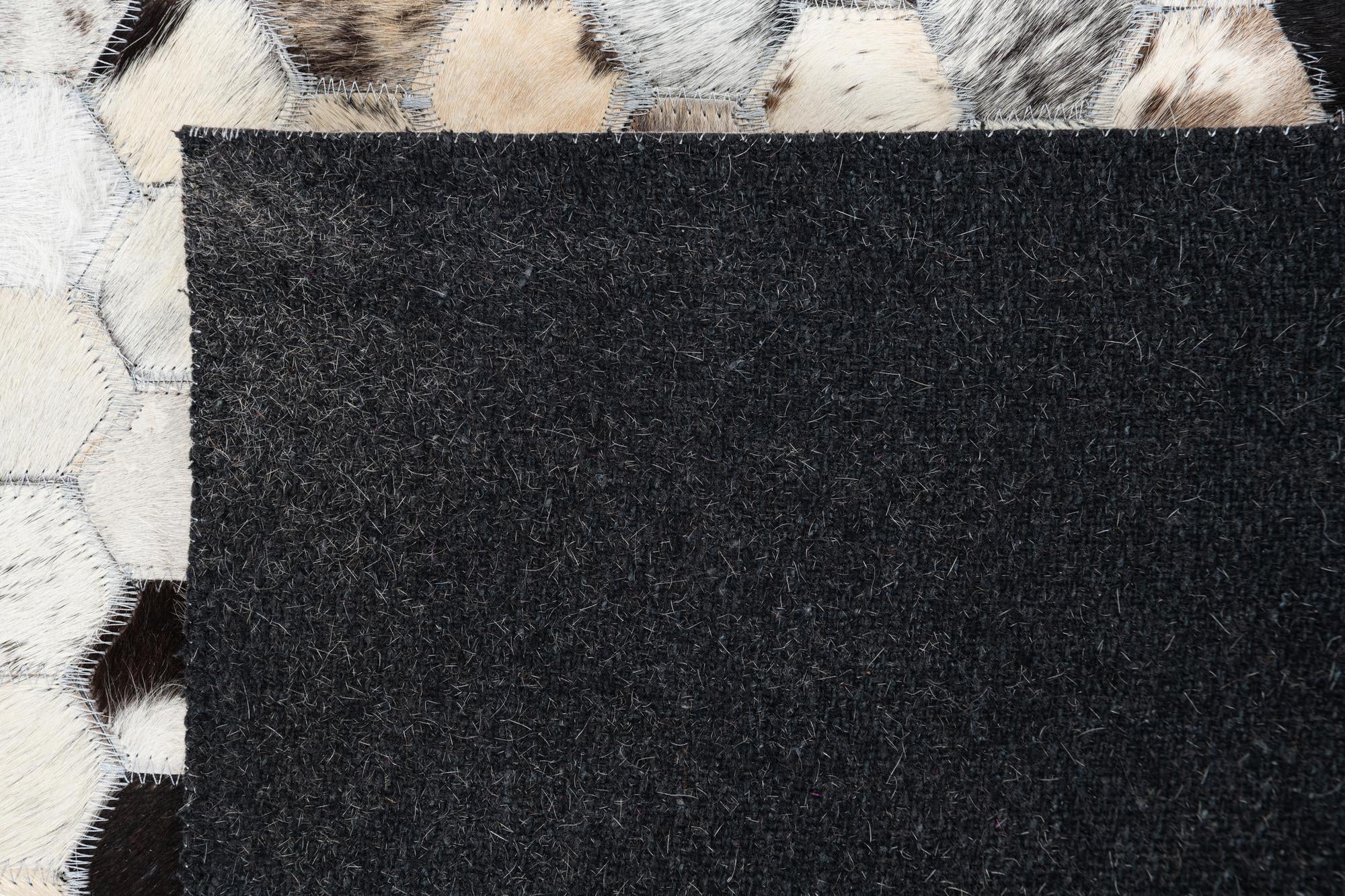 5' 1 x 8' Cowhide Leather Rug