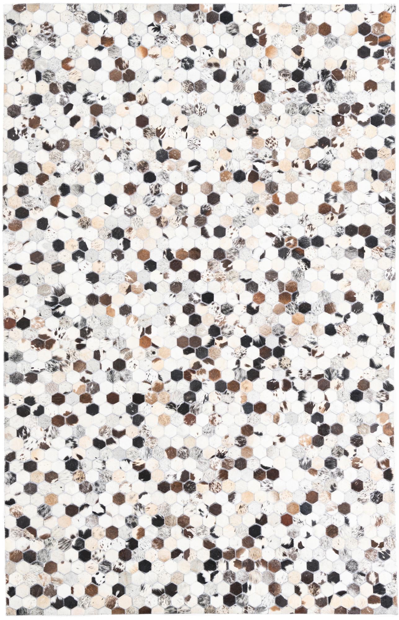5' 1 x 8' Cowhide Leather Rug