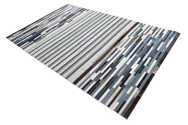 5' 1 x 8' Cowhide Leather Rug