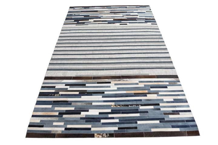 5' 1 x 8' Cowhide Leather Rug