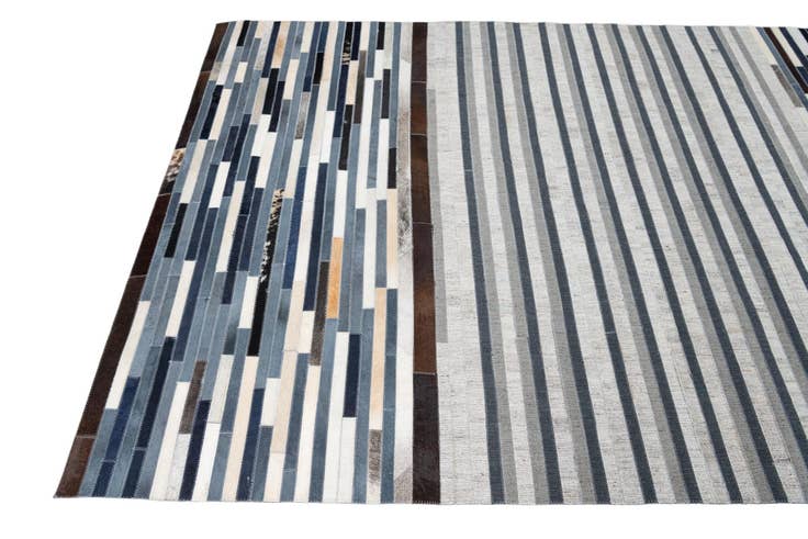 Detail image of 5' 1 x 8' Cowhide Leather Rug