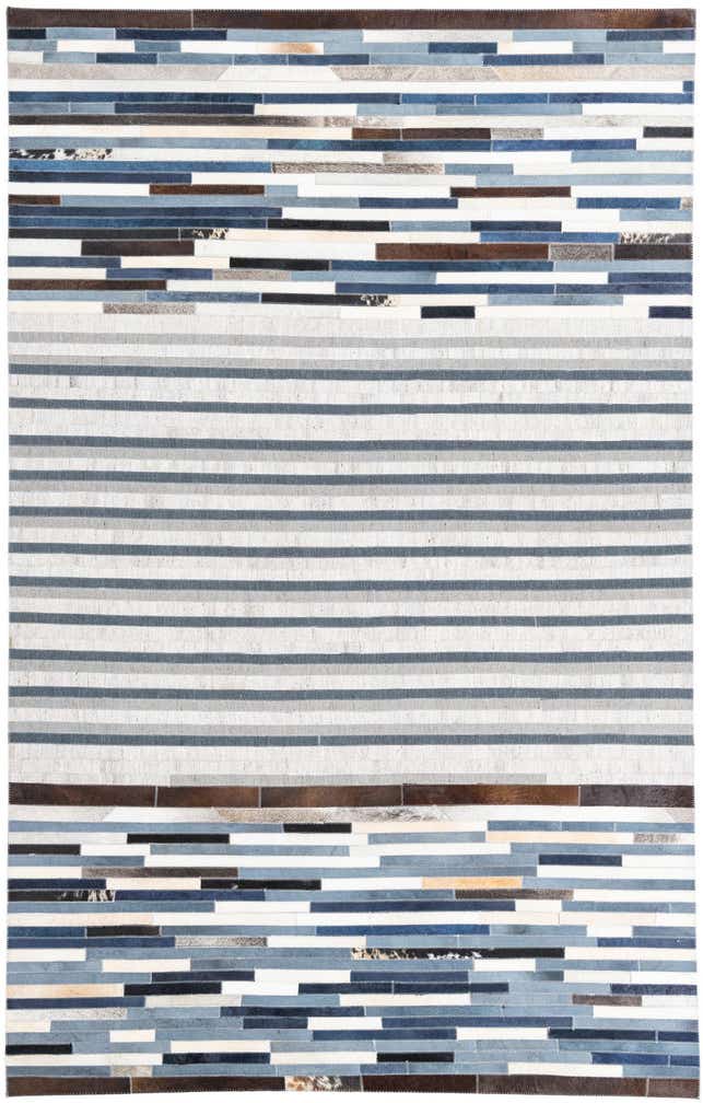 5' 1 x 8' Cowhide Leather Rug
