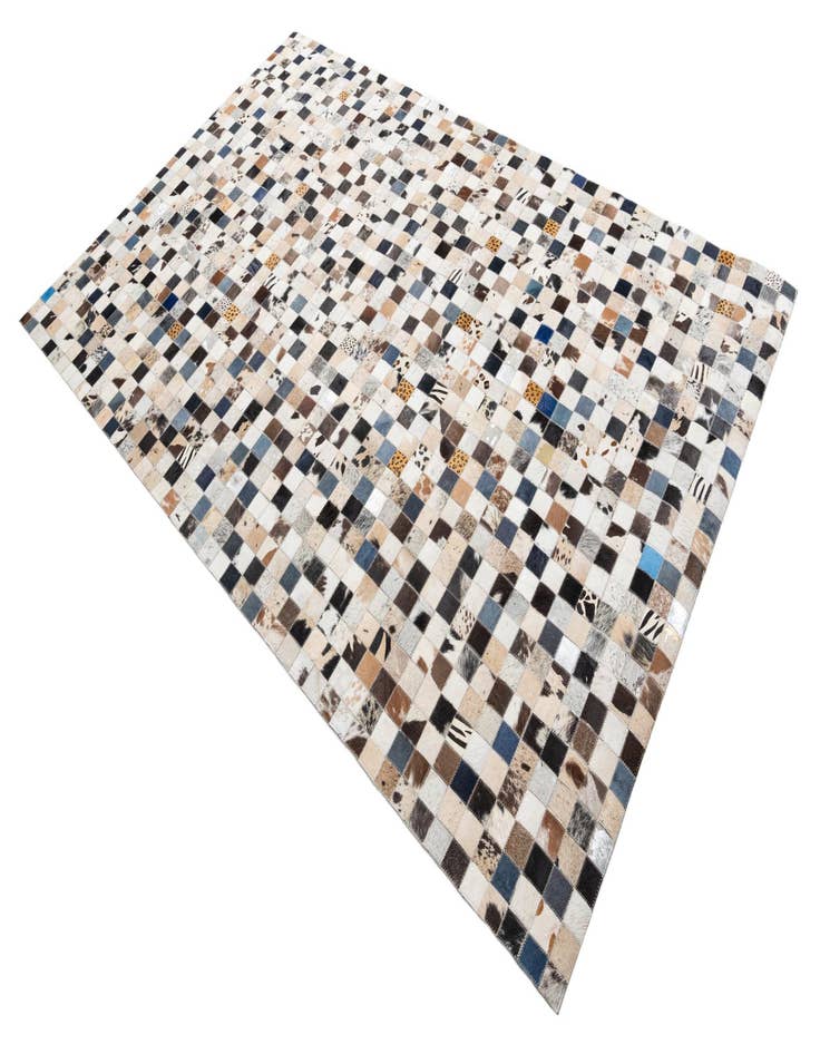 Detail image of 5' 1 x 8' Cowhide Leather Rug