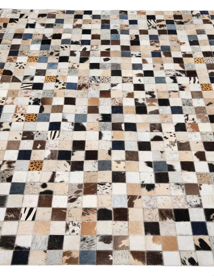 Detail image of 5' 1 x 8' Cowhide Leather Rug