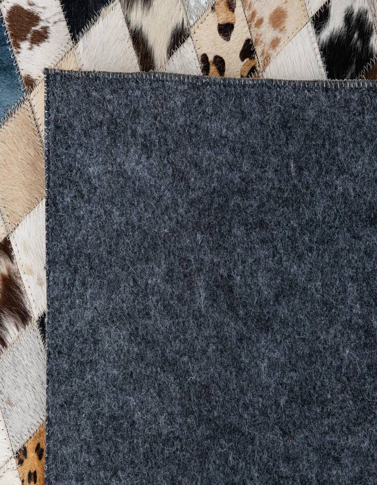 Detail image of 5' 1 x 8' Cowhide Leather Rug