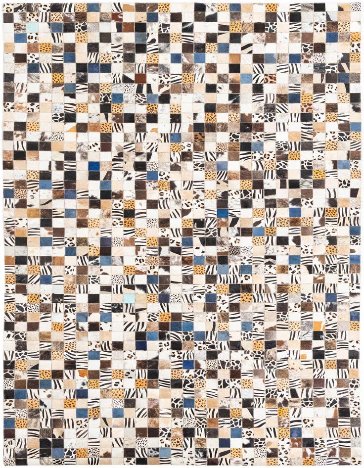 Detail image of 5' x 7' 10 Cowhide Leather Rug