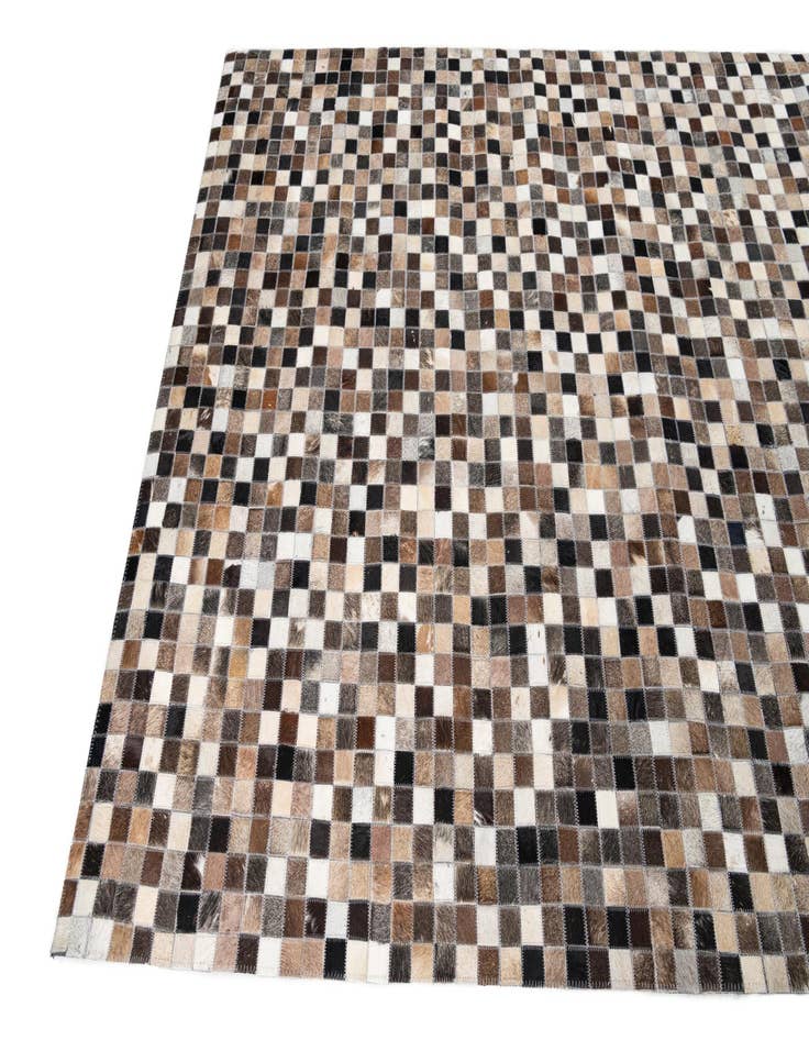 Detail image of 5' 1 x 8' Cowhide Leather Rug