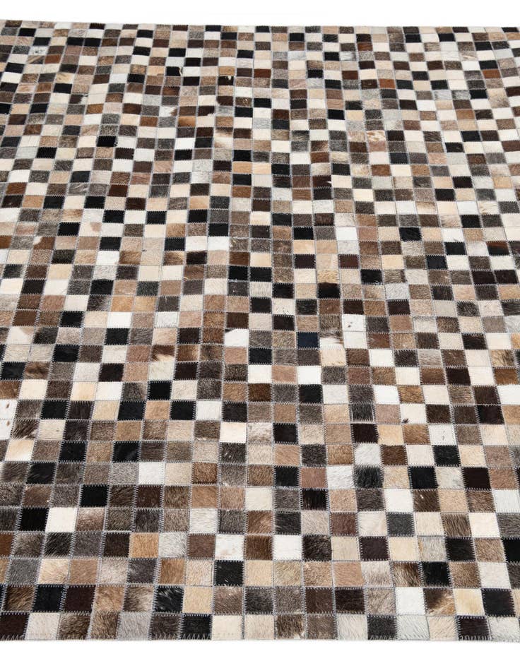 Detail image of 5' 1 x 8' Cowhide Leather Rug