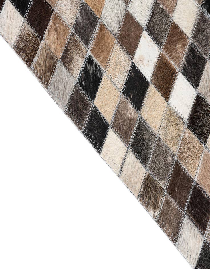 Detail image of 5' 1 x 8' Cowhide Leather Rug